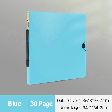 

Portable Square Folder 33*33cm Document Organizer Booklet Square Art Painting Paper Storage Portfolio Folder For Documents