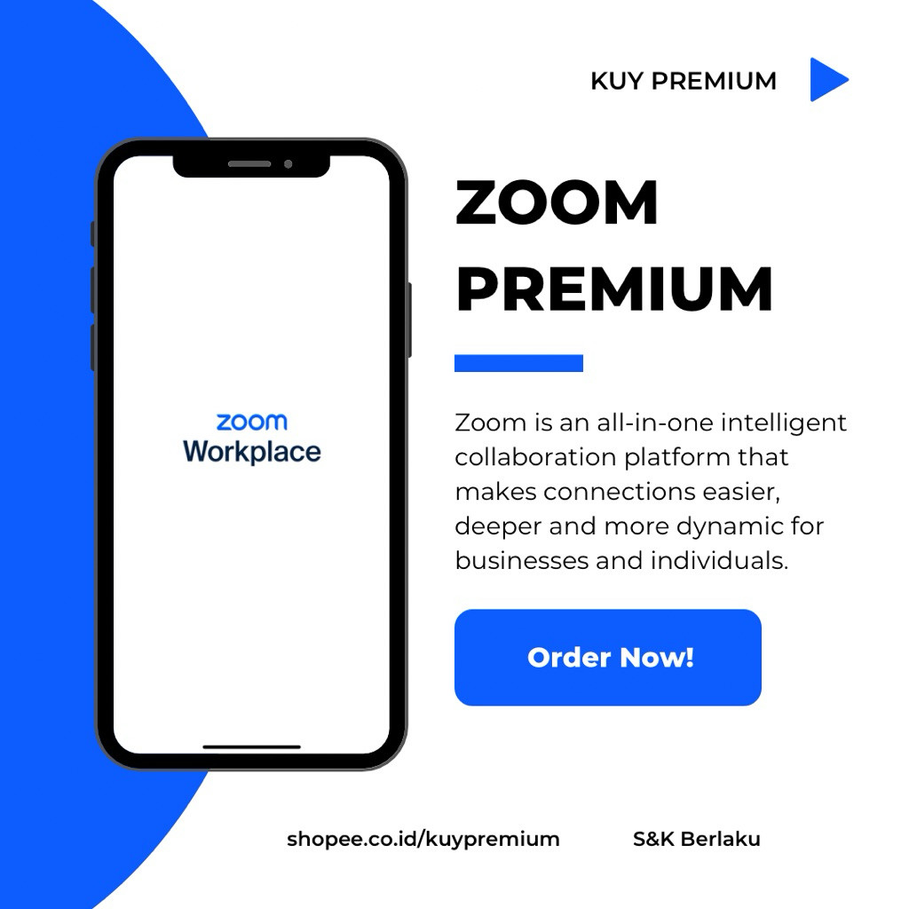 Zoom Pro / Premium 1 Tahun 100 300 500 1000 Partisipan