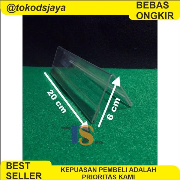 

PROMO 6 x 20 cm - Papan Nama Meja Akrilik Segitiga Dua Sisi - 6x20 Segitiga 2 sisi