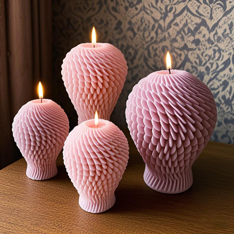 

3D Geometry Ball Candle Silicone Mold New Design Irregular Spherical Column Resin Soap Plaster Mould Cake Chocolate Molds Gifts