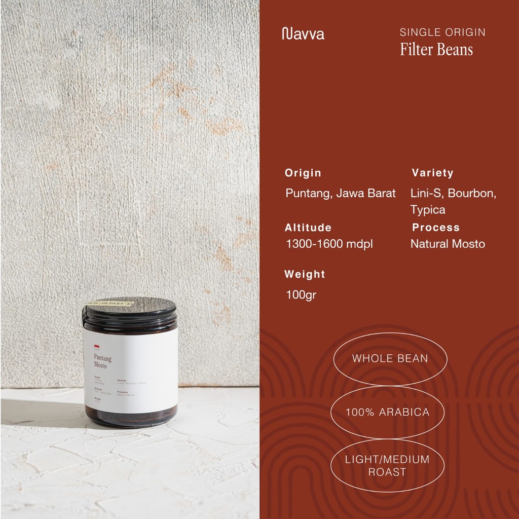 

100 gr Filter Beans Arabica Manual Brew Puntang Mosto / Biji Kopi Sangrai Arabica V60