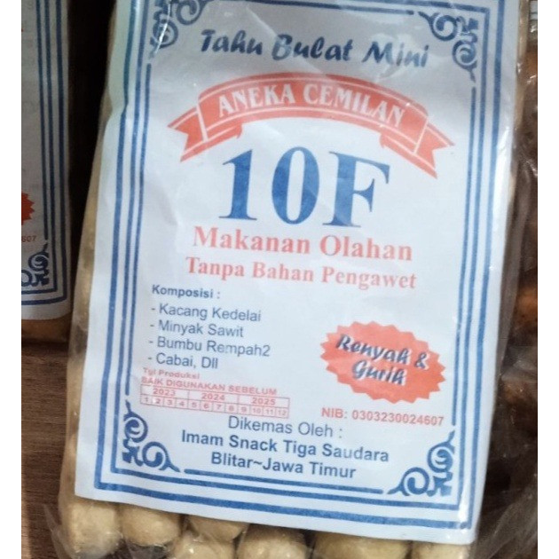 

ANEKA CEMILAN SNACK TAHU BULAT MINI 10F