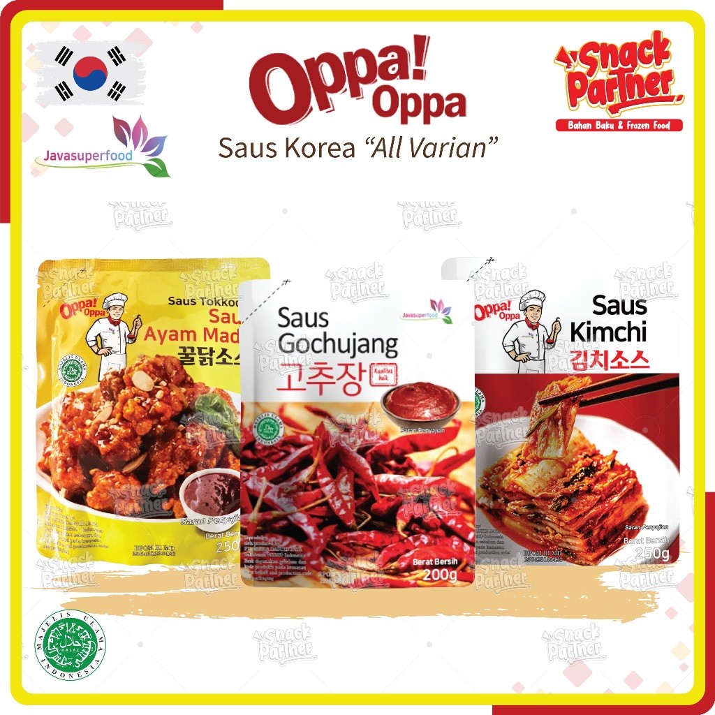 

OPPA! OPPA Korean Sauce 200 / 250 GR - Bumbu Honey Chicken / Saus Saos Ayam Goreng Madu Korea Kimchi Gochujang - Instant HALAL JAVA SUPER FOOD