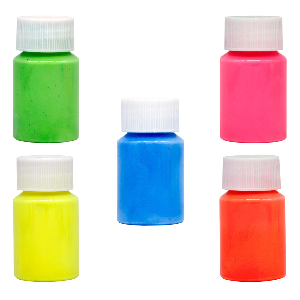

5pcs Glow Dark Pigment Luminous Paint Fluorescent Coating Waterbased Drawing Nail Epoxy Resins Paintings Crafts Acrylic