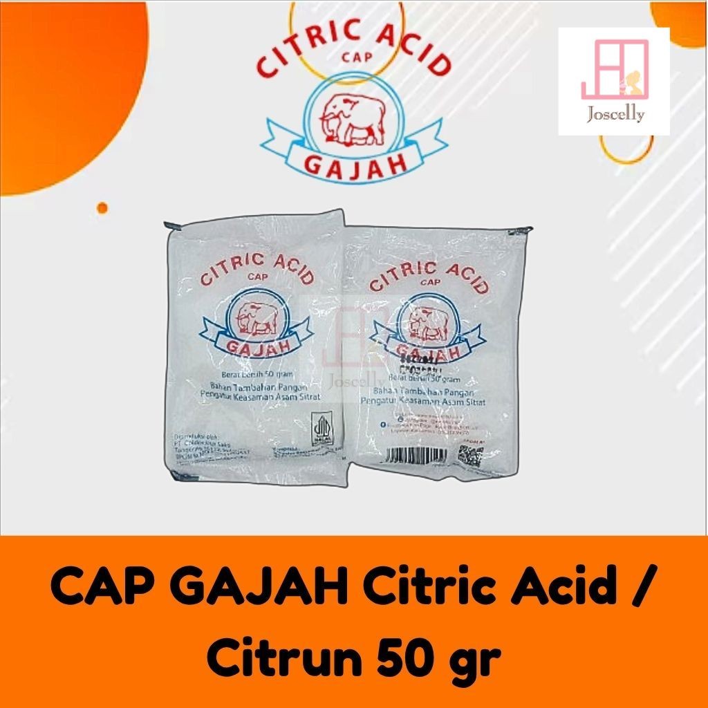 

JOSCELLY.ID CAP GAJAH Citric Acid / Citrun 50 gr
