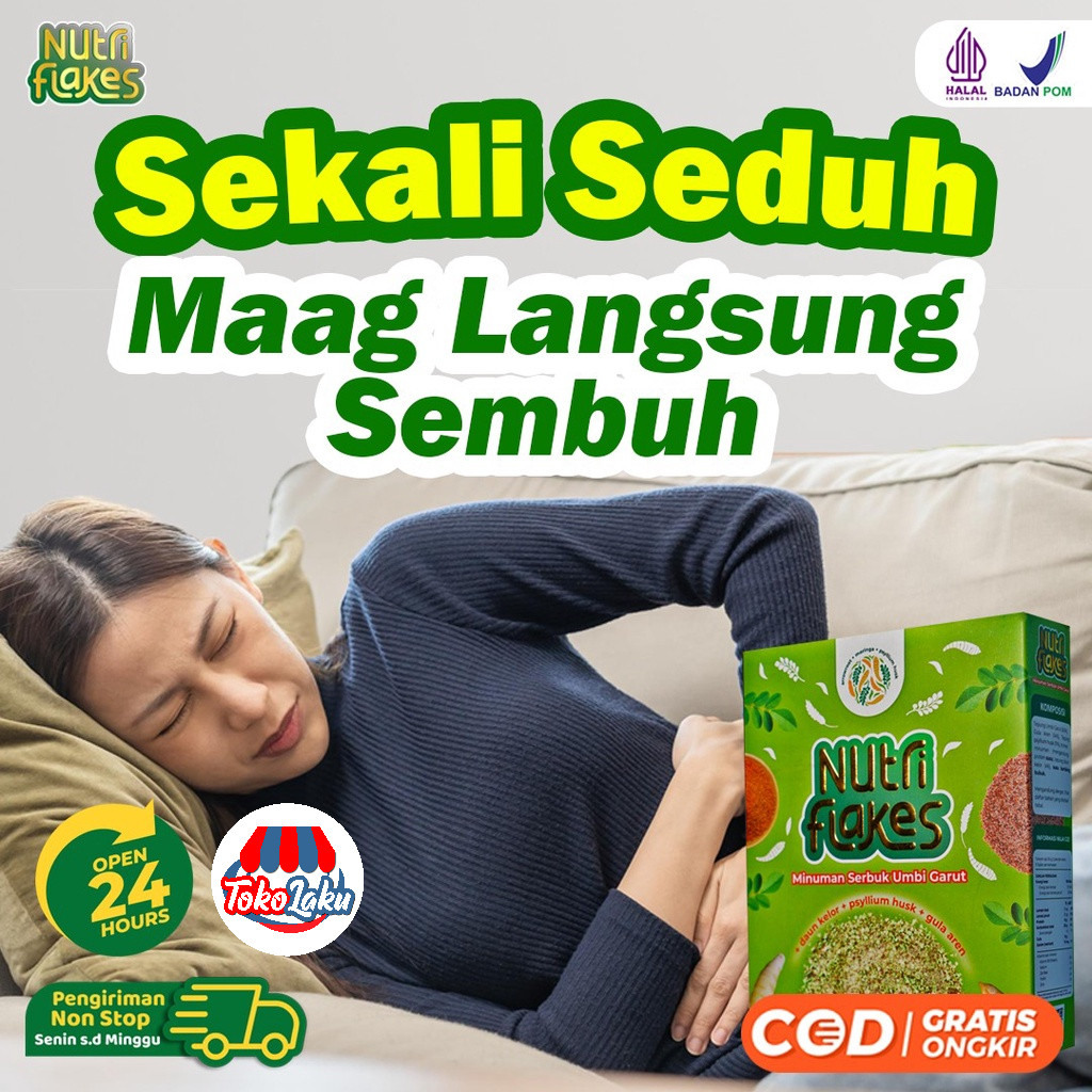 

Nutriflakes Minuman Sehat Umbi Garut - Solusi Gangguan Pencernaan Atur Kadar Kolesterol Kolestrol Terapi Asam Lambung Maag Magh Kronis Cegah Penyakit Jantung