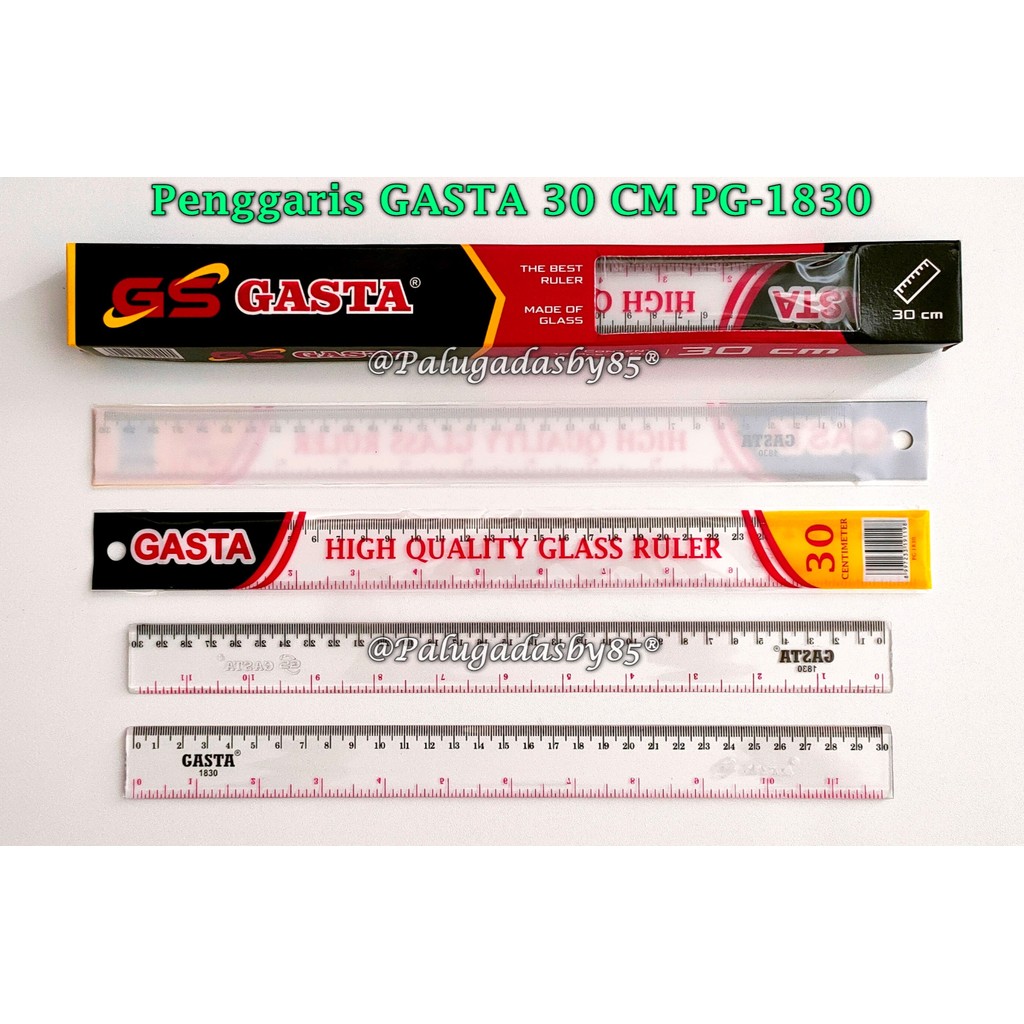 

(1 Pak Isi 12 Pcs) GROSIR Penggaris GASTA PG-1830 30 Cm / Penggaris PVC Gasta 30 Cm (1 Pak/12)