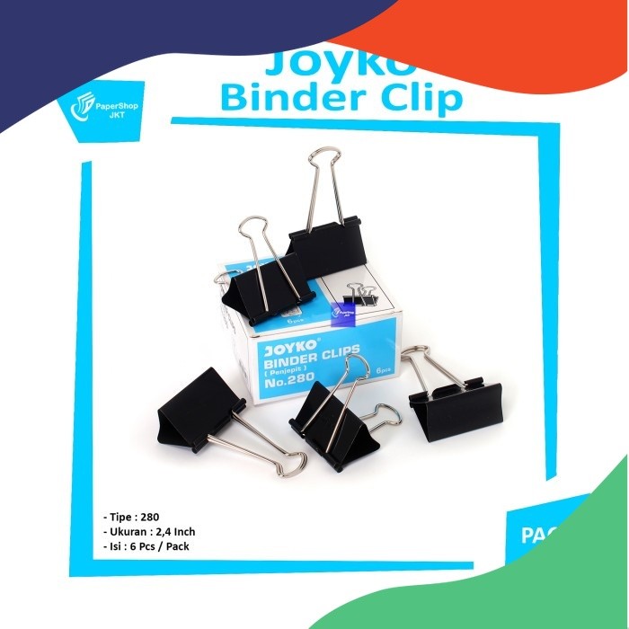 

COD JOYKO -Binder Clip 280 Klip Kertas - Pack SALE