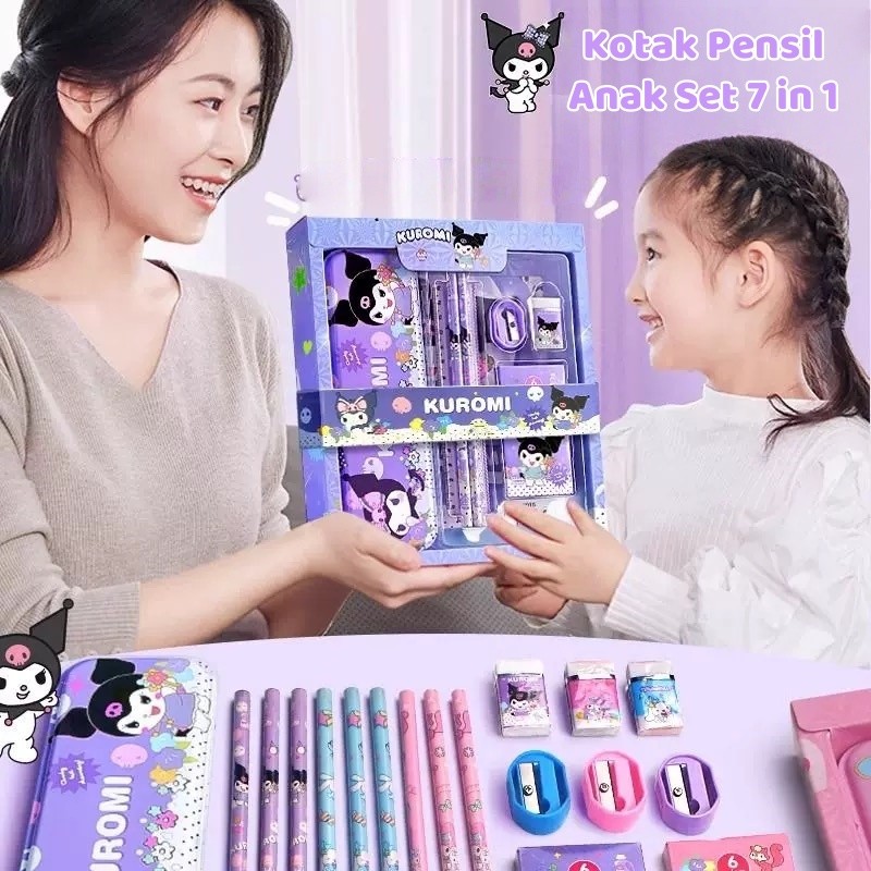 

IRIS Kotak Pensil Anak Set 7 in 1 Stationery Untuk Hadiah Anak Sekolah/SET ALAT TULIS ISI TEMPAT PENSIL 7 IN 1