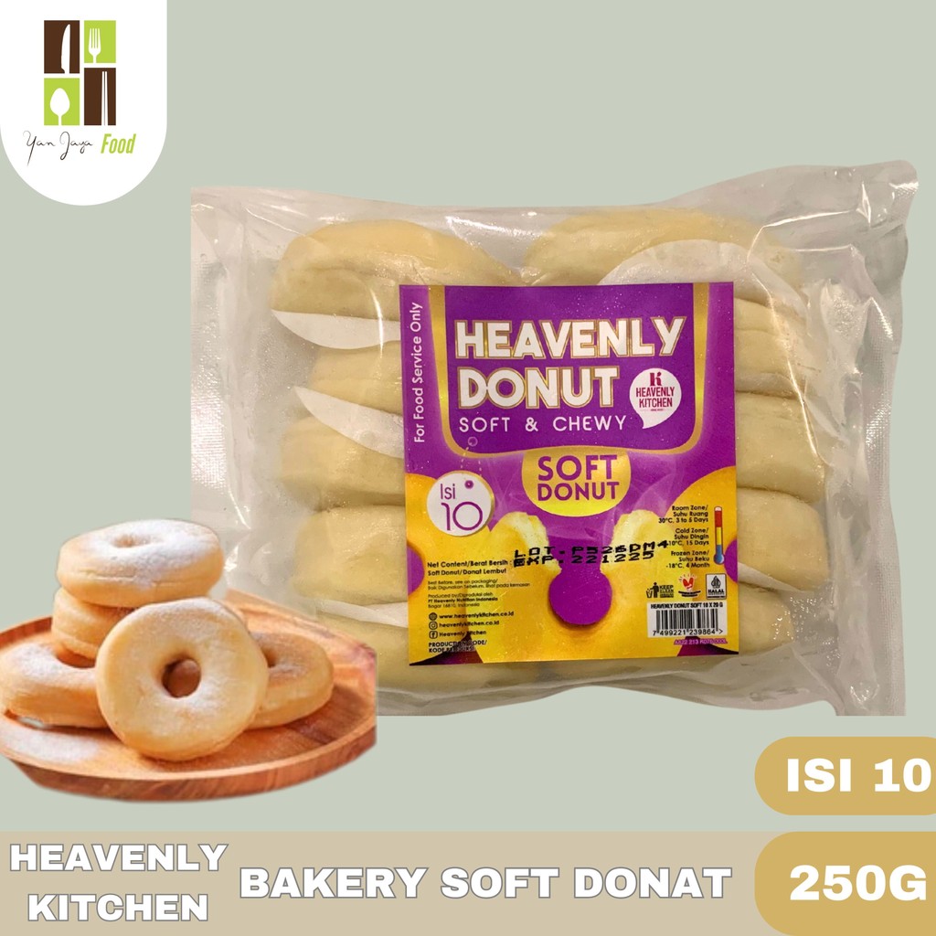 

Heavenly Kitchen Bakery Soft Donat 250g / Donat Isi 10 / Heavenly Donat Isi 10