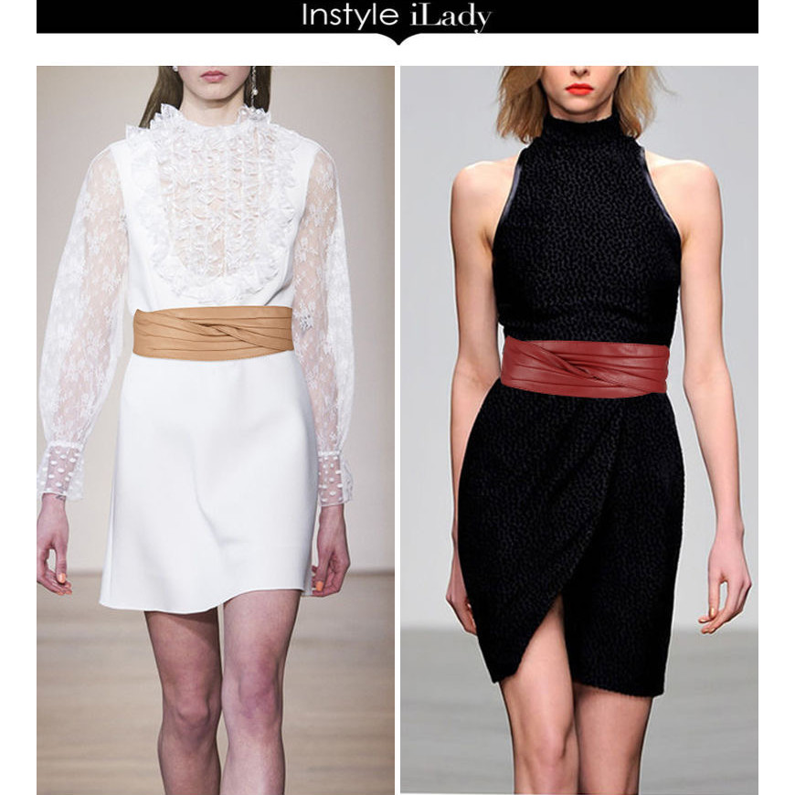 Corset Kulit Mewah Belt Wanita Obi Besar Lebar, Ikat Pinggang Wanita Kulit, Belt Wanita