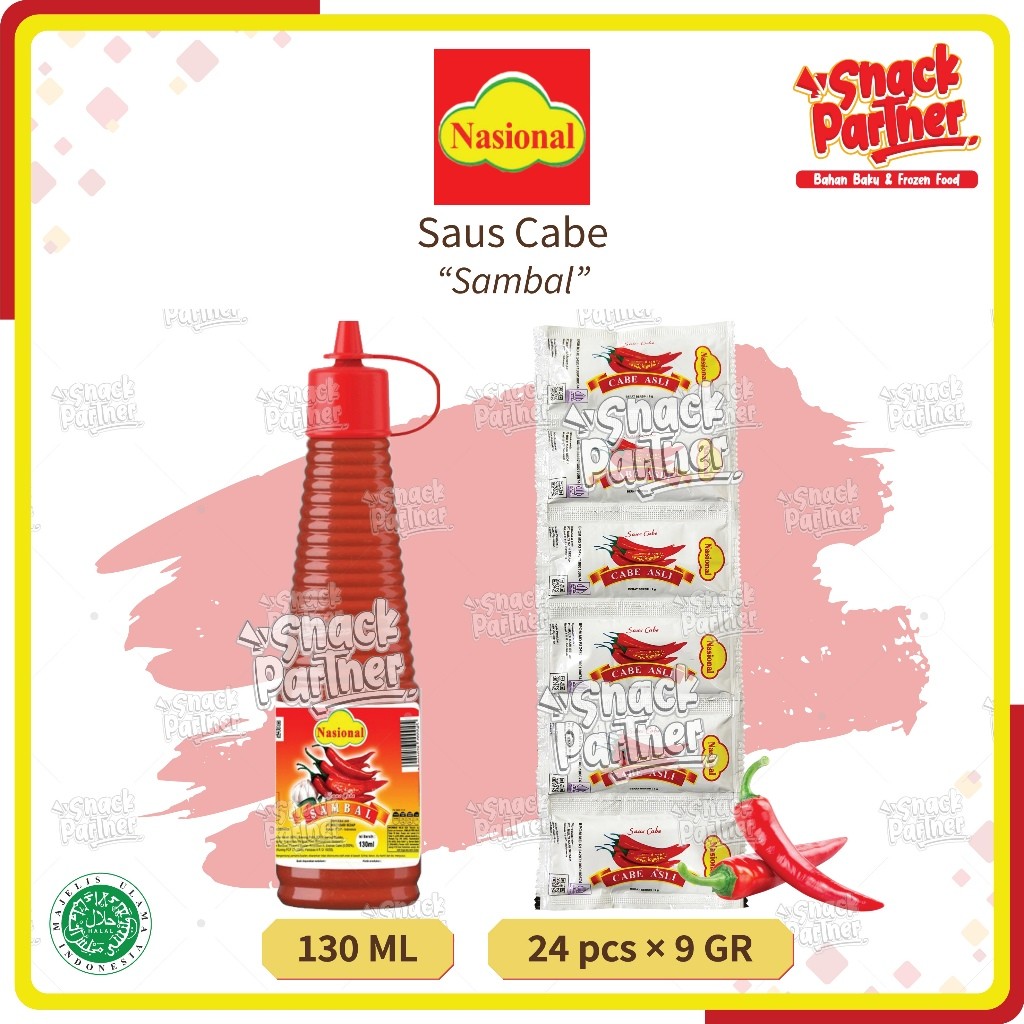 

Saos NASIONAL 130 ML | SACHETAN - Botol Saus Sambel Sambal Asli Cabe Chili Extra Hot Pedas 130ML