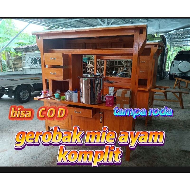 gerobak mie ayam komplit tampa roda