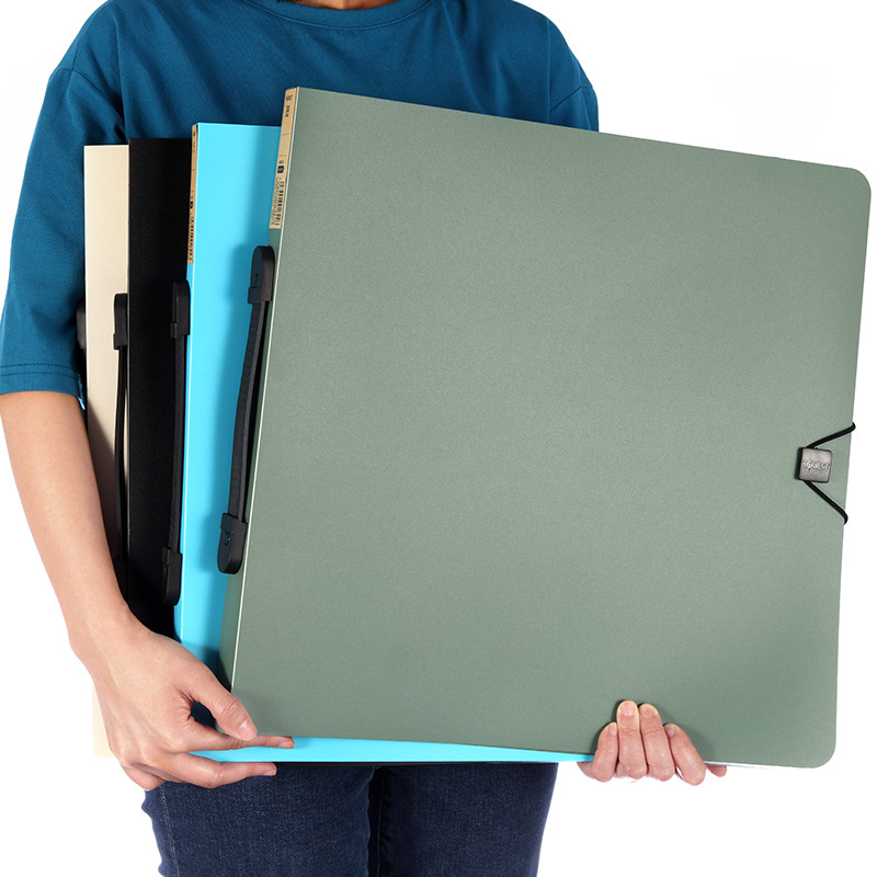 

Portable Square Folder 33*33cm Document Organizer Booklet Square Art Painting Paper Storage Portfolio Folder For Documents