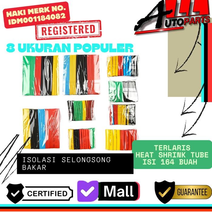 

Promo Heat shrink Isolasi bakar kabel 164 pcs