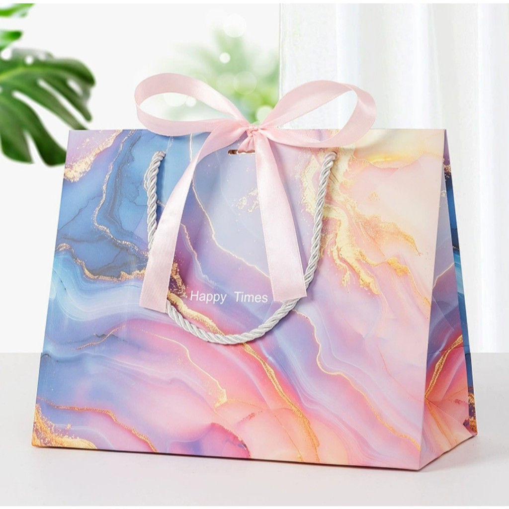 

TAS PAPERBAG GOODIE BAG RAINBOW GRACEFUL WEDDING ANNIVERSARY PEMBUNGKUS KADO