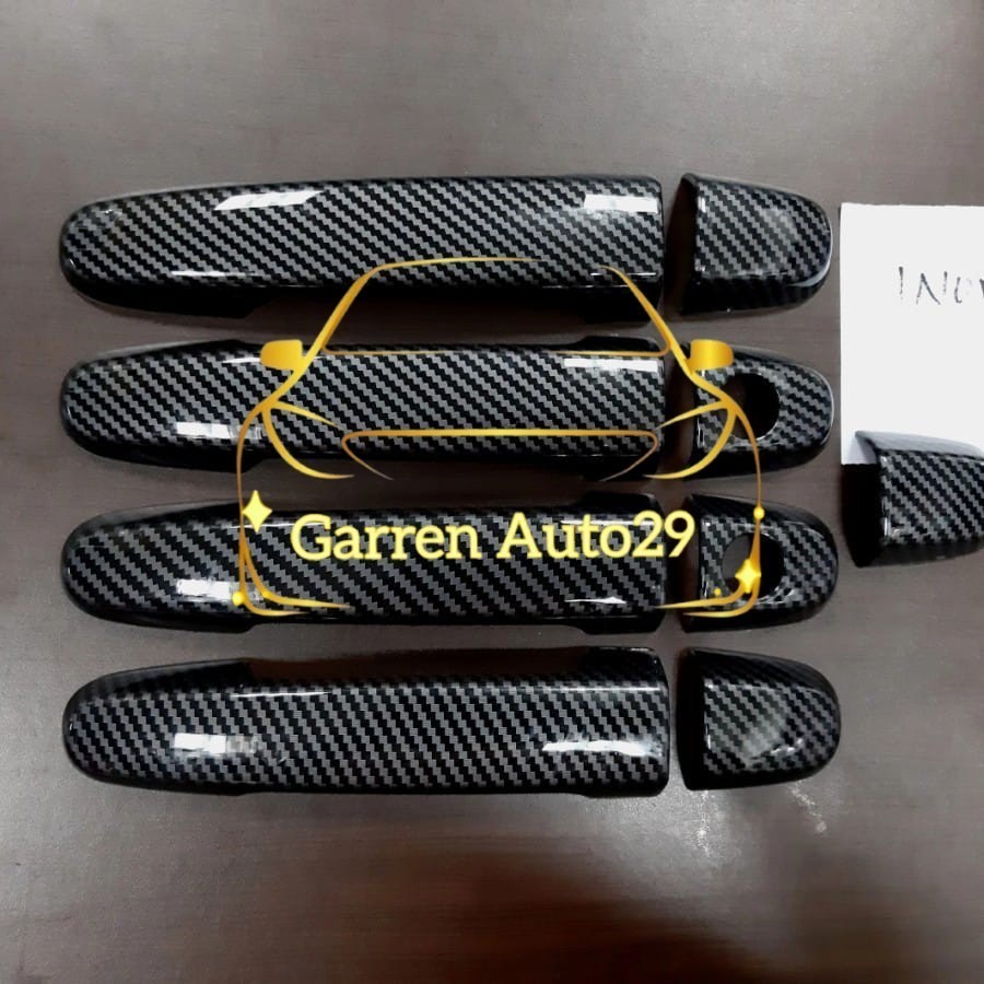 COVER HANDLE GAGANG PINTU MOBIL YARIS BAPAO BAKPAO FULL CARBON /GARREN AUT0