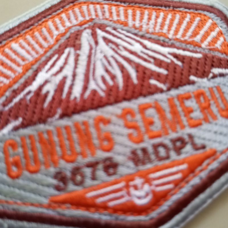 EMBLEM LOGO BORDIR GUNUNG SEMERU BORDIR KLATEN