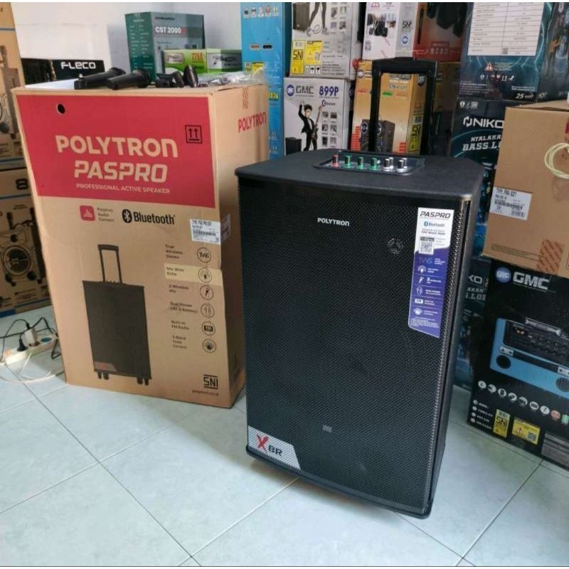 ACTIVE SPEAKER 15 INCH POLYTRON PAS PRO 15F7 FREE MIC WIRELES 2 PORTABLE