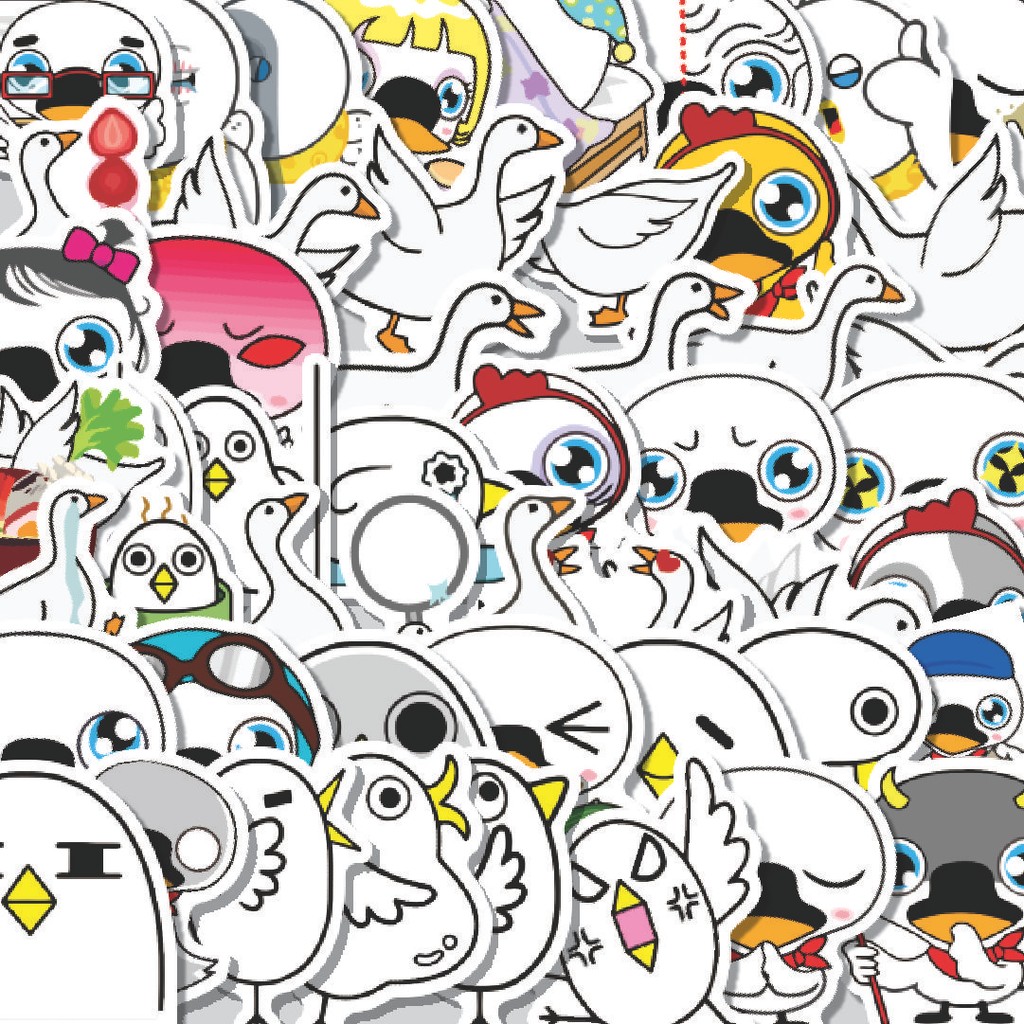 

Stiker Cutting Pack Stiker Hewan Burung Angsa Isi 100Pcs Series Aesthetic Lucu Keren Untuk Koper Bahan Vynil