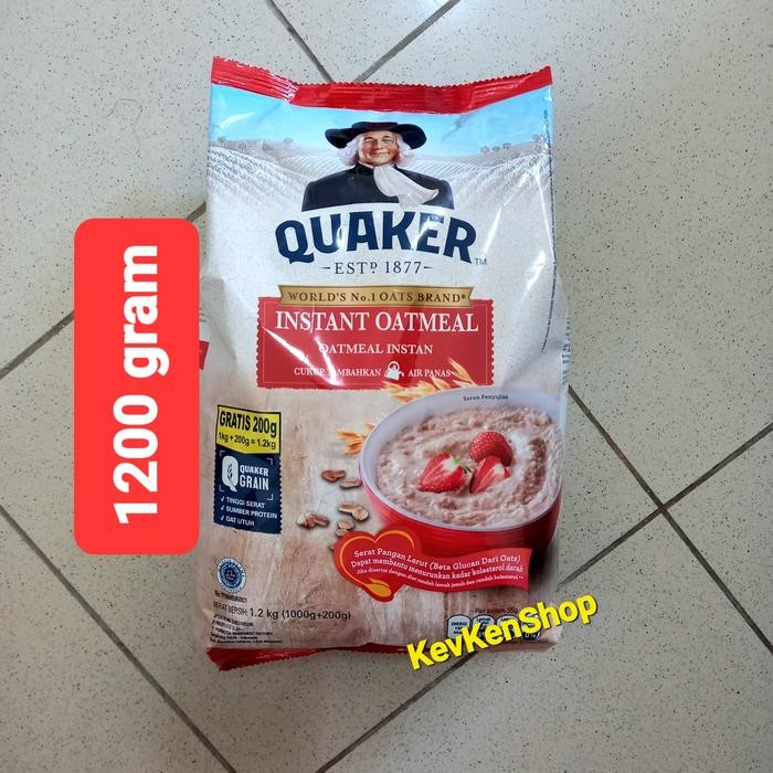 

Quaker Oat Instant Oatmeal Sereal 1200 gram Merah 1.2 Kg Exp 2026 BPOM RI Terlaris