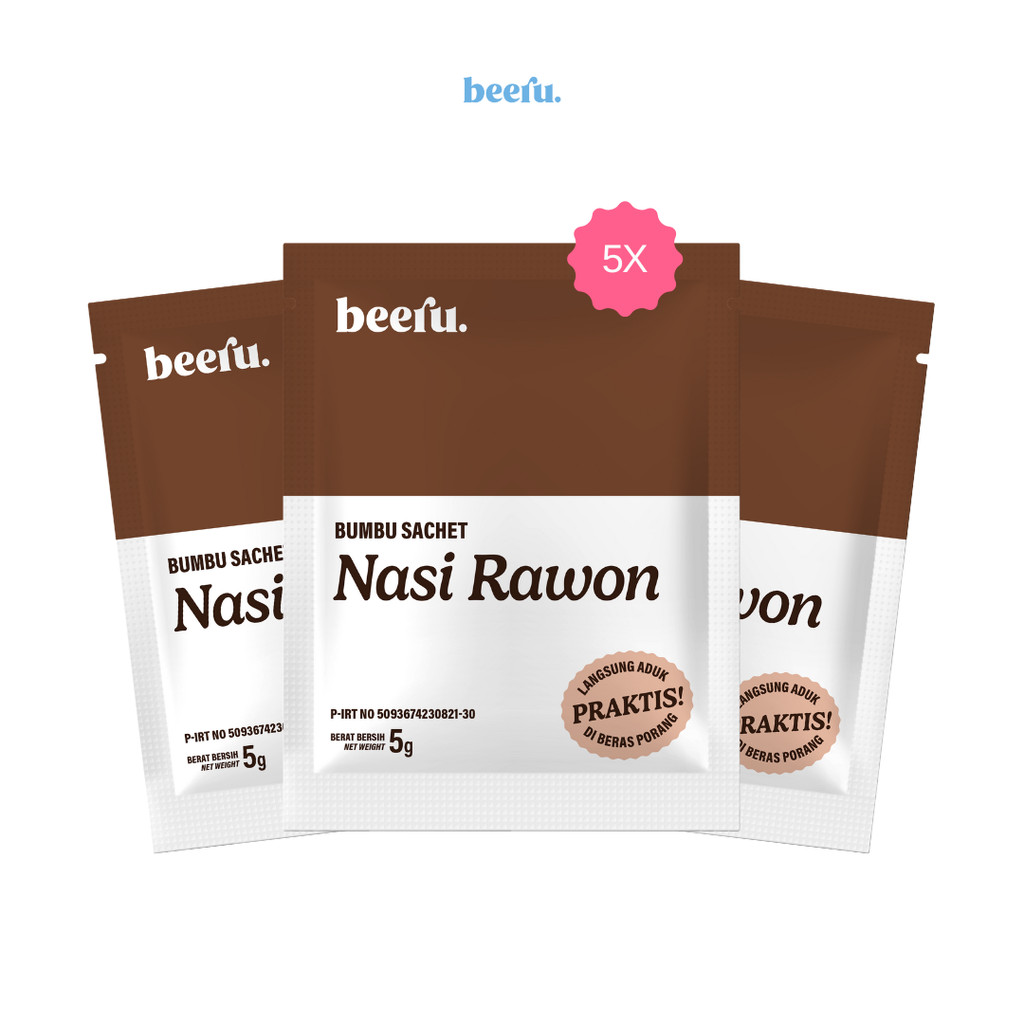 

Beeru Bumbu Sachet Beras Porang Rasa Nasi Rawon isi 5pcs