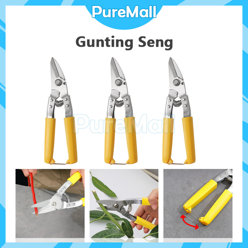 Deli Tin Snip Gunting Seng Gunting Baja Ringan Tajam