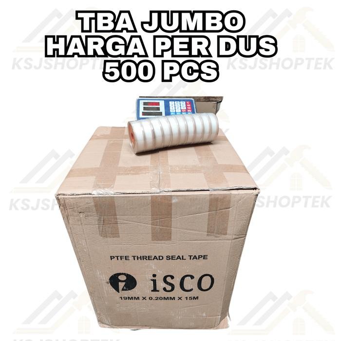 

PER DUS 500 BJ TBA JUMBO SEALTAPE JUMBO ISOLASI PIPA KRAN AIR PEREKAT TAPE Terlaris