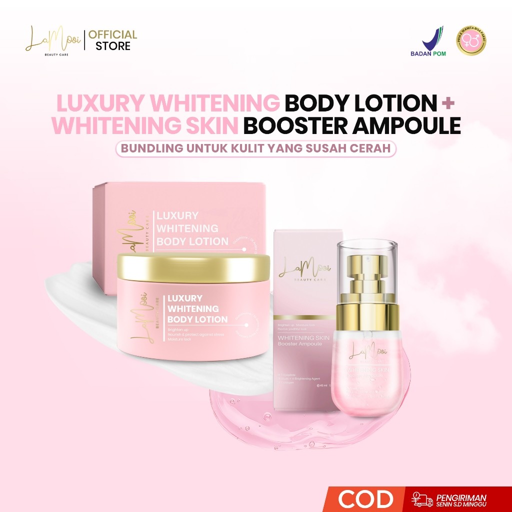LaMooi - Luxury Whitening Body Lotion + Booster Whitening Body AMPOULE