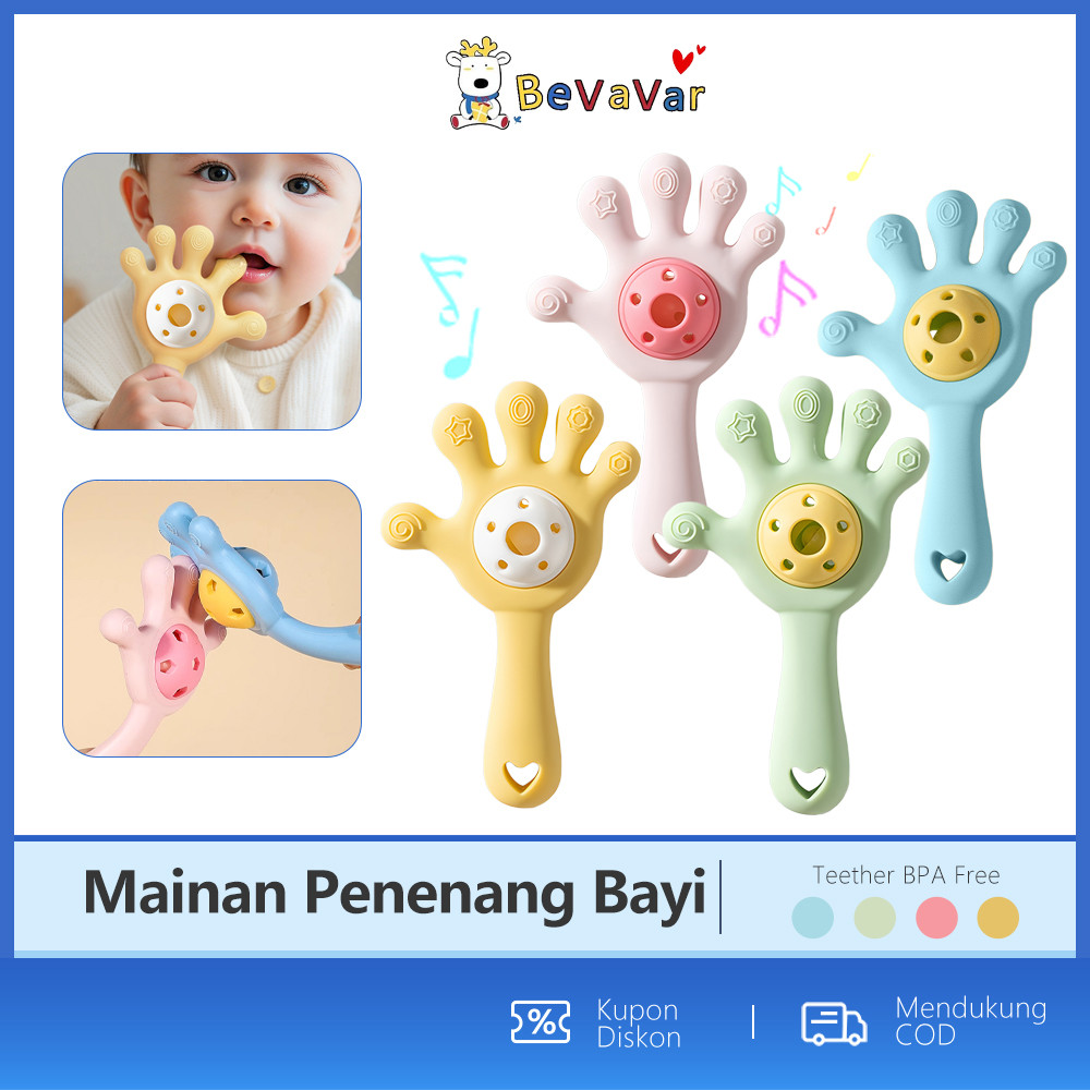 BEVAVAR Mainan Rattle Teether Bayi Kerincingan Bayi BPA Free Baby Rattle Stick