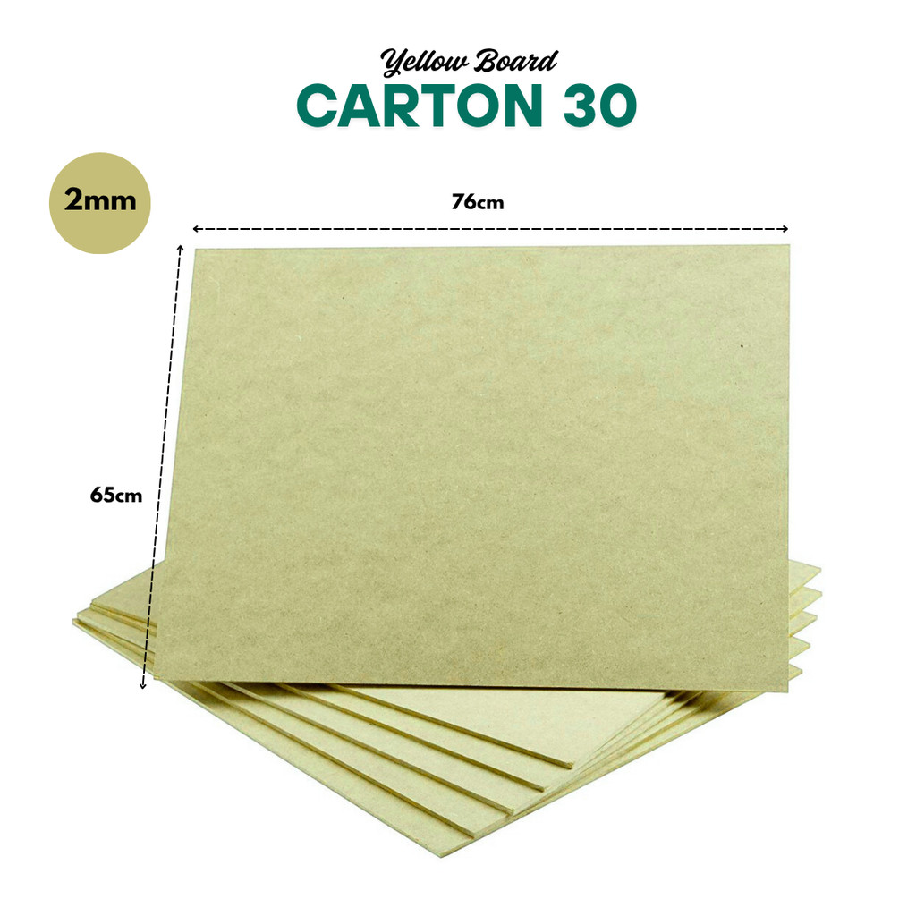 

Karton Kuning 2mm 76x65 cm – Yellow Board / Daluang Carton / Karton 30