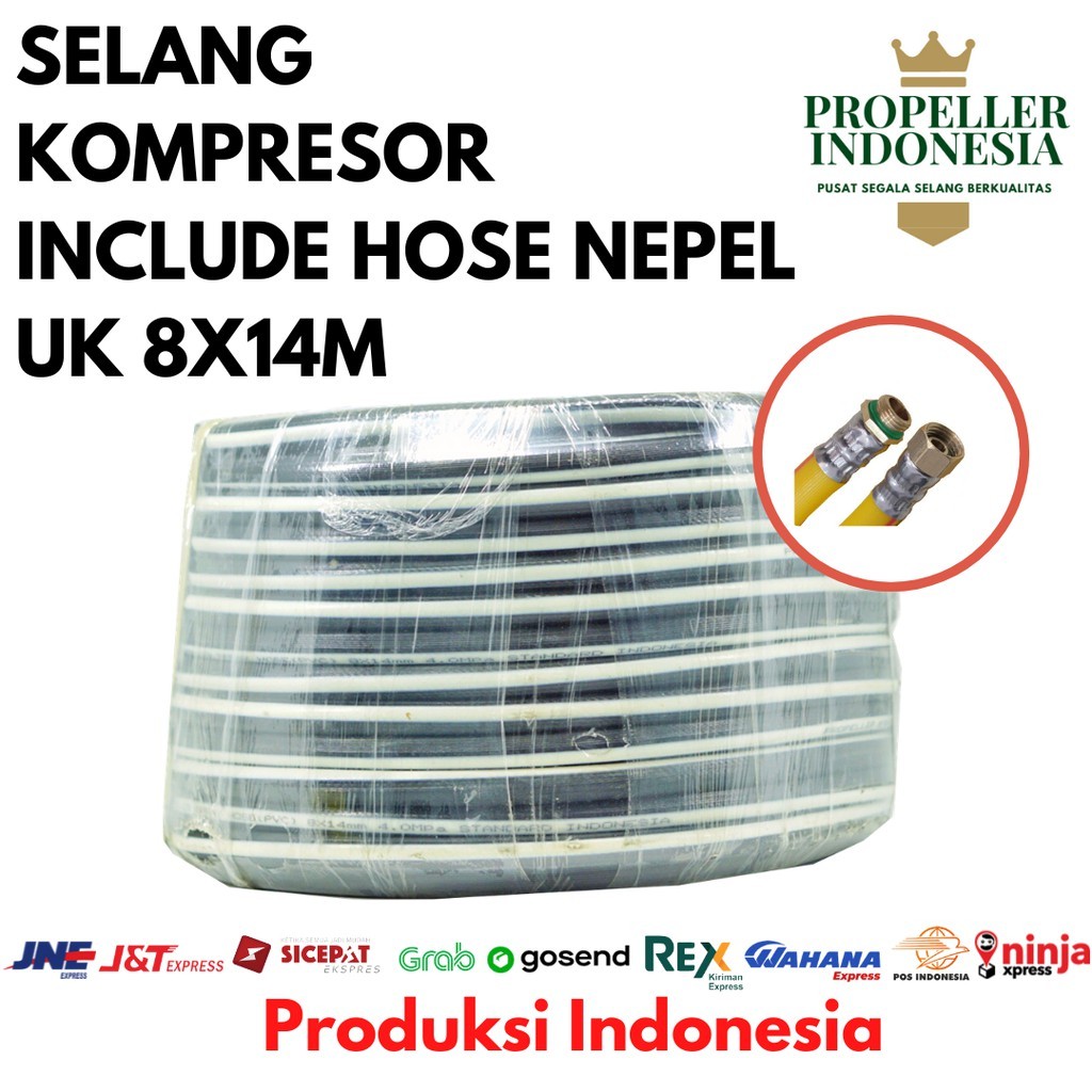 TERLARIS Selang Paket Kompresor Hitam 100M Selang Kompresor Angin Selang Kompresor Angin
