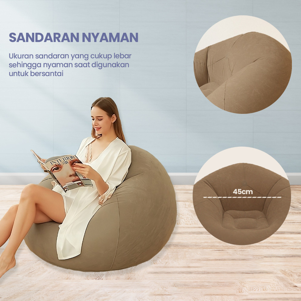 Sofa Portabel Inflatable Sofa Bean Bag/Lazy Sofa/Penyimpanan Mudah Bean Bag Sofa
