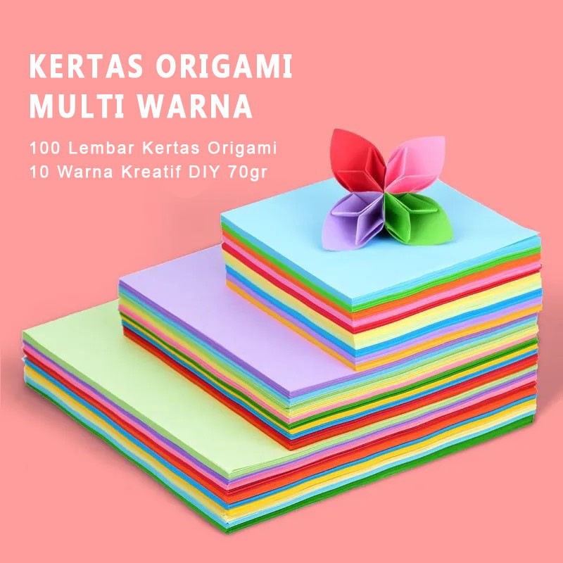 

Kertas Origami Papercraft Bolak Balik Warna Warni School Stuff Stationery Tools