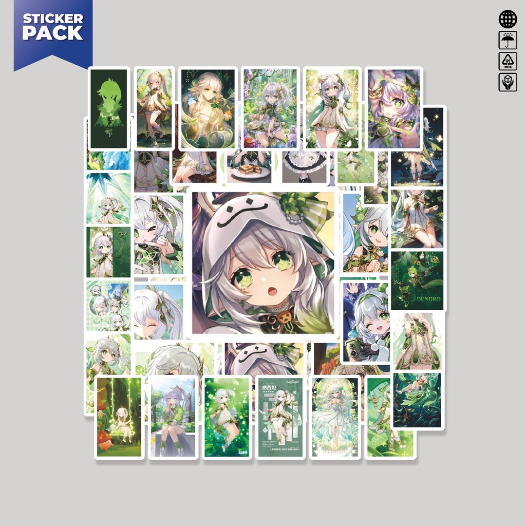 

[100PS]Stiker Pack Stiker Anime Nahida Dekorasi Lucu Kreatif untuk Notebook, Skateboard, HP