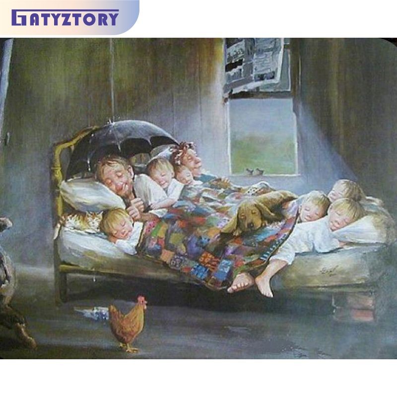 

GATYZTORY Frame Grandma And Child DIY Painting By Number 40X50cm Painting Kit Handpainted Acrylic Paint On Canvas For Home Decor