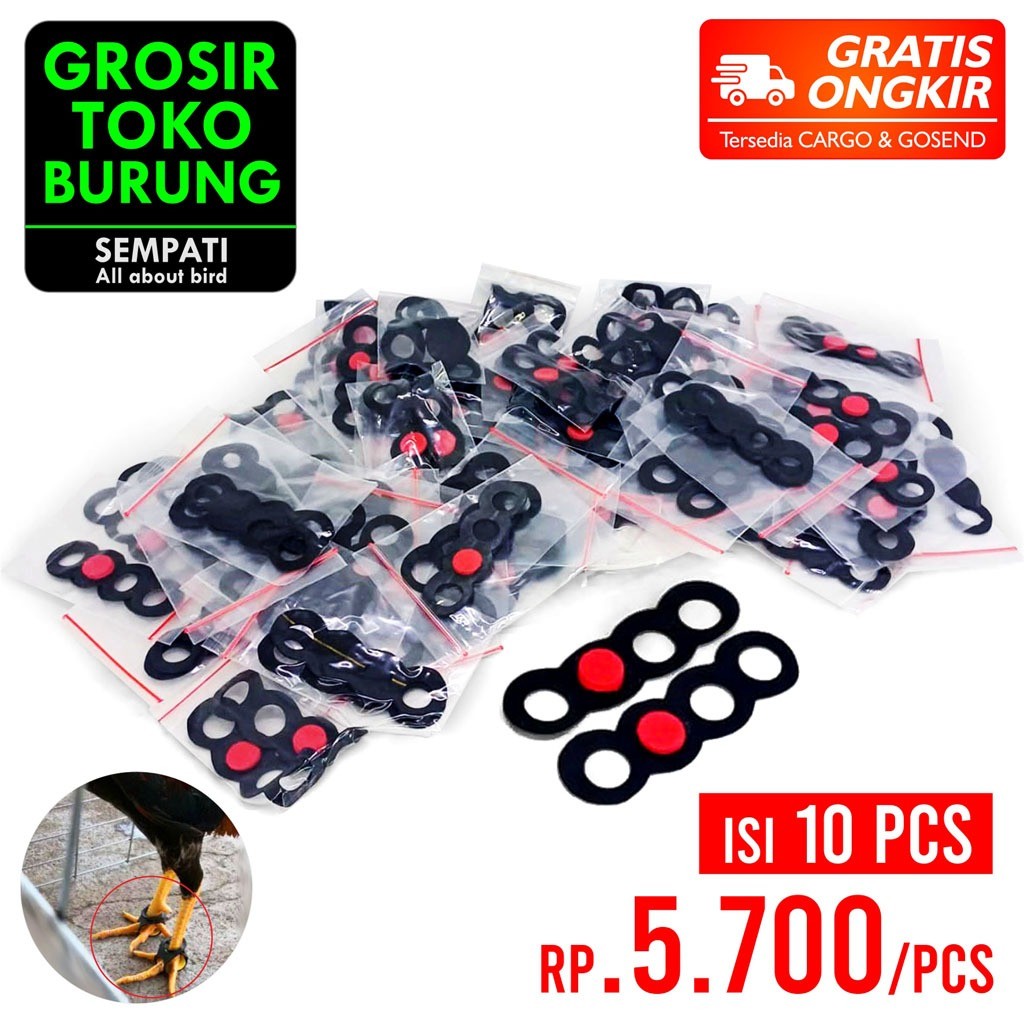 SEMPATI GROSIR Sepatu Ayam Isi 10 Pasang Sepatu Selop Anti Tubug Bahan Karet Alas Kaki Ayam Bungkus 