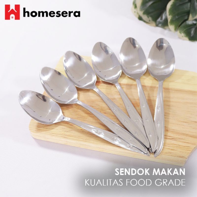 SENDOK STAINLESS DOLL ( 6 biji ) | SENDOK MAKAN | SENDOK STAINLESS