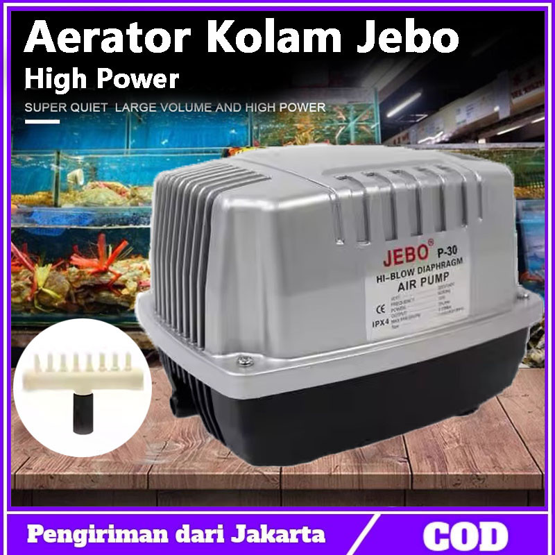 siap - Jebo P30 Aerator kolam ikan pompa udara pompa oksigen kolam koi aerator aquarium air pump air