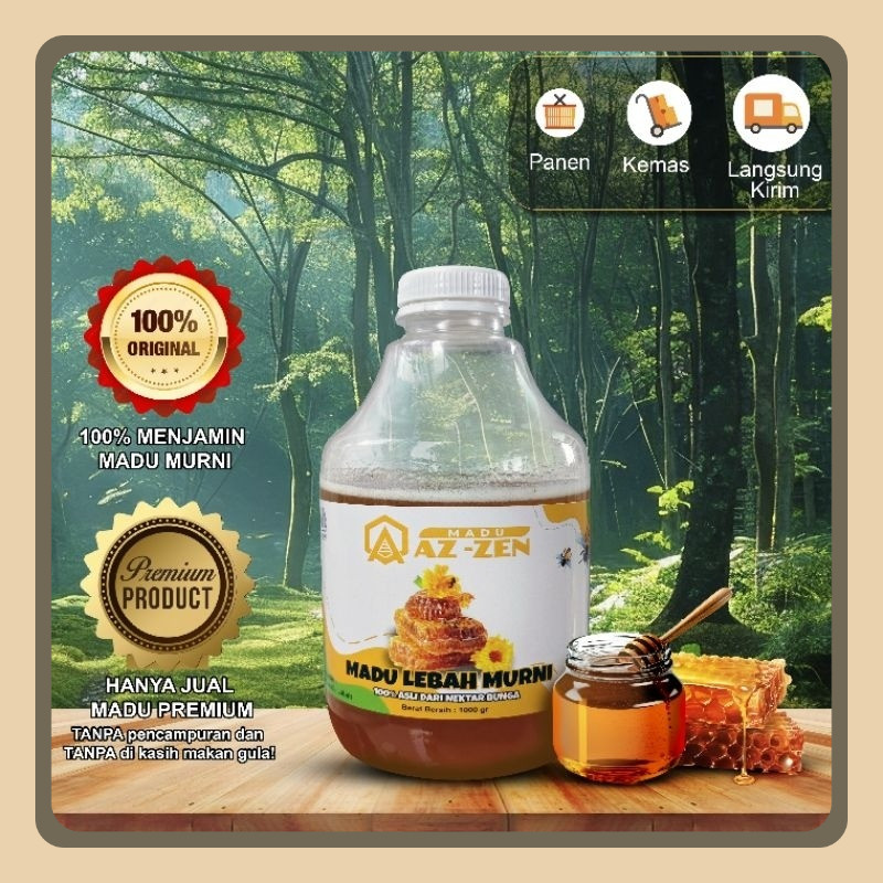 

MADU BUNGA RANDU 1000 G , KUALITAS A1, MADU AZ -ZEN 100% ASLI DARI NEKTAR BUNGA RANDU