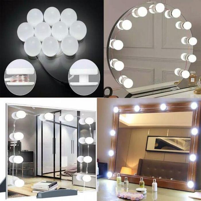 [3Warna] Lampu Vanity Lampu Makeup/Lampu kaca Lampu Vanity Mirror LED CERMIN tempel - LAMPU CERMIN 1
