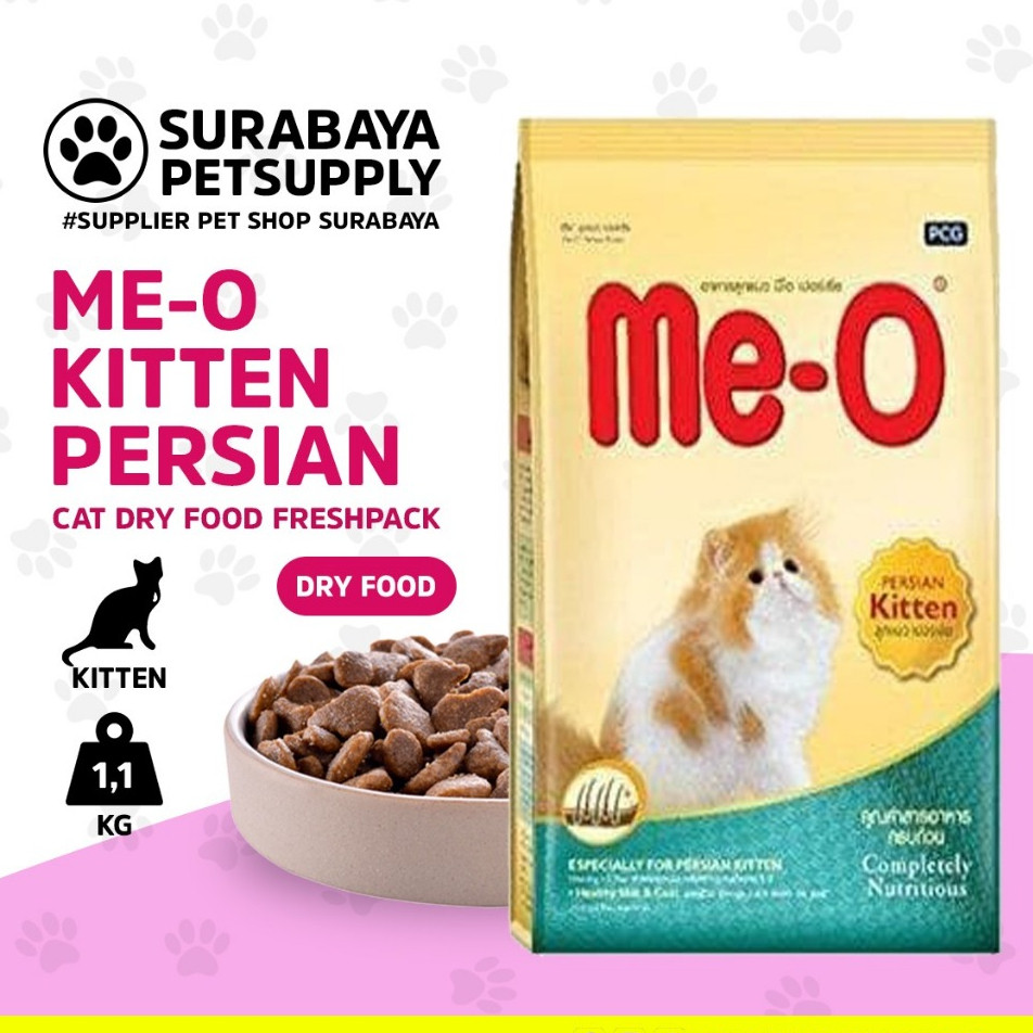 Meo Kitten Persian / Persia 1,1 Kg Dry Food - Makanan Kucing Kering Merk Me-o for all life stages ( 