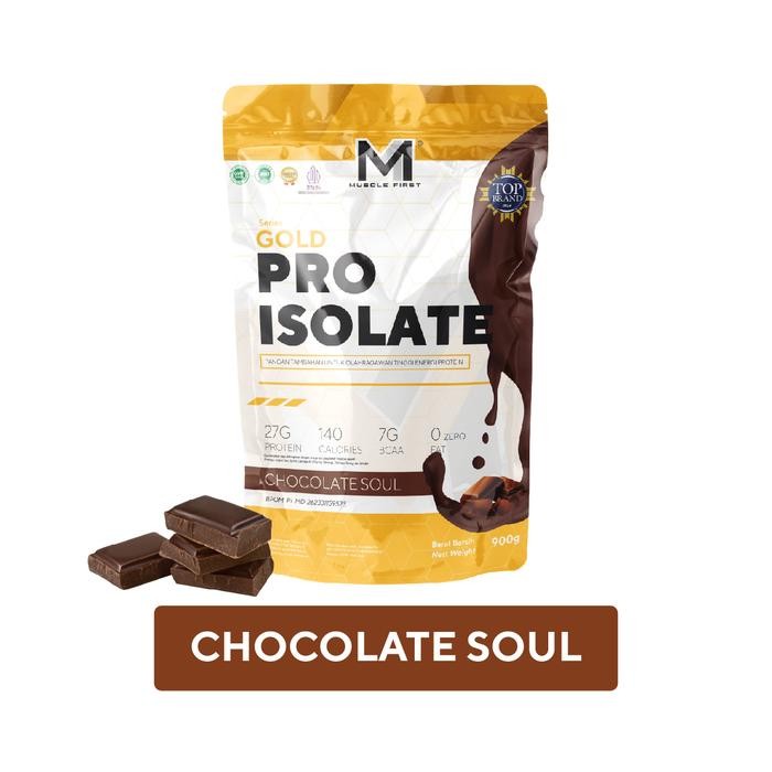 MUSCLE FIRST Pro Isolate 2lbs/900gr - Whey Protein Suplemen Fitness - Chocolate Soul, Tanpa Bonus