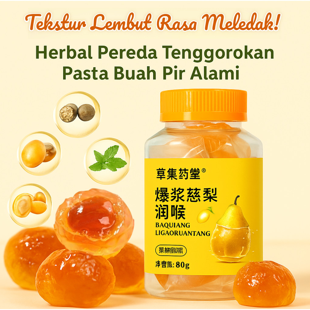 

⚡Beli 1 gratis 1⚡Permen Karet Tenggorokan Pasta Pir | Pear Throat Lung Soft Candy | Pir Jeli Lunak Aneka Rasa Gummy Fruit Jelly | Menenangkan Tenggorokan Bersihkan Paru-paru | Tidak Ada Pembuatan Bir