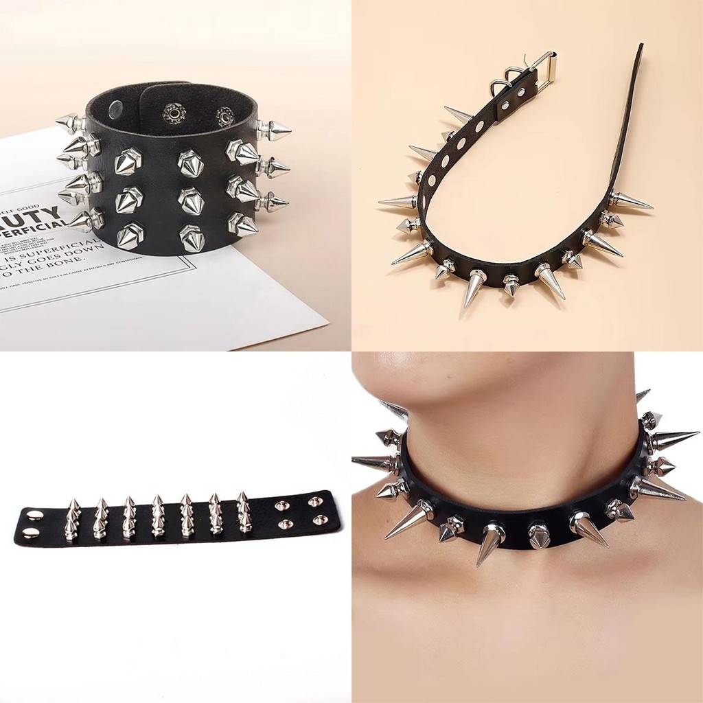 Choker Gothic Punk / Choker duri / Kalung Paku / kalung choker wanita pria / choker leher