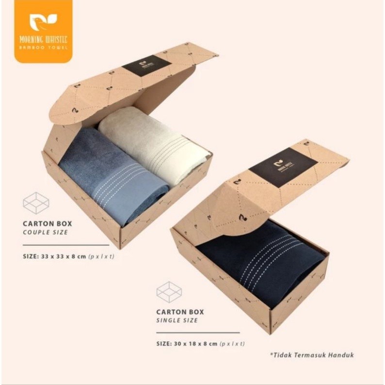 

Best Seller Gift box handuk dus handuk hadiah packaging dus handuk single dan couple morning whistle by Terry Palmer