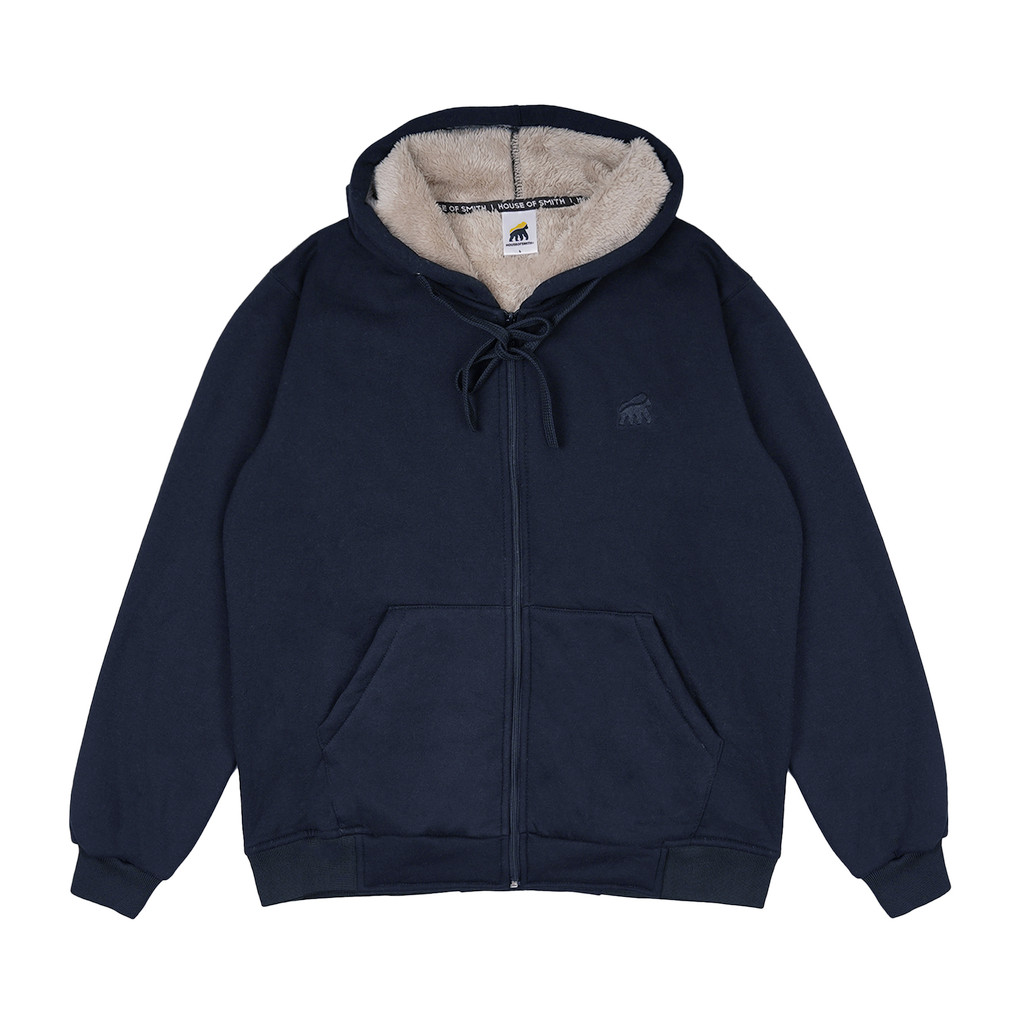 MURAH House of Smith Sweater Hoodie Sherpa Pria - Bristle Navy KEKINIAN