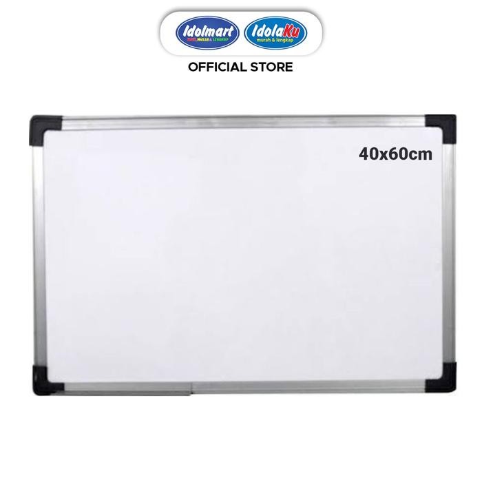 

IDOLMART Whiteboard Papan Tulis Putih Ukuran 40x80 - Murah - 40 x 60