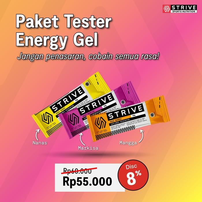 

STRIVE - PAKET TESTER! COBAIN SEMUA RASA!! (Snack Sehat) - 55K