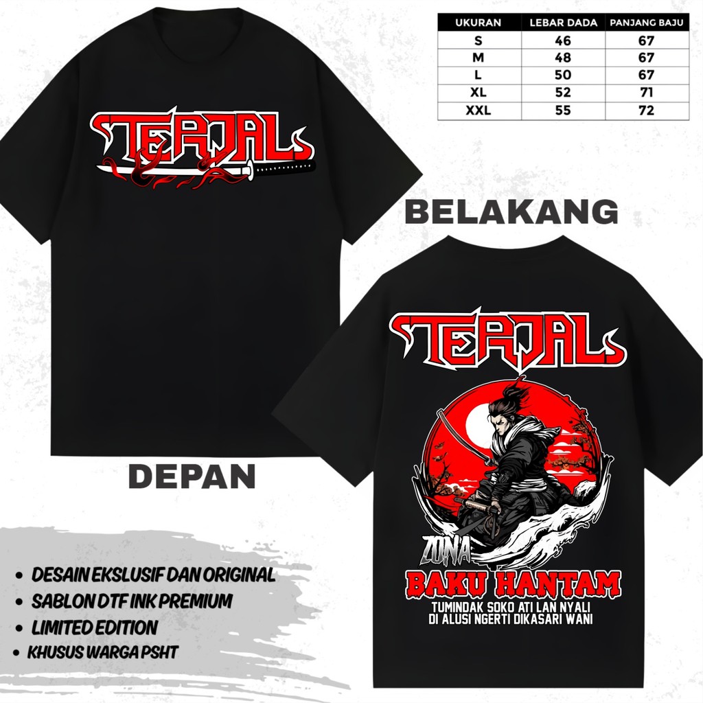 Kaos Psht Terate 1922 Terjal Zona Baku Hantam Sablon Premium Dtf Asyawil Store